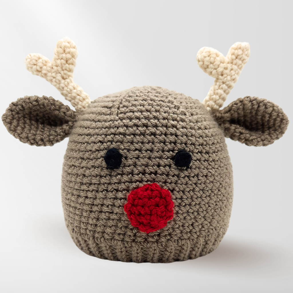 Crochet reindeer hat on sale