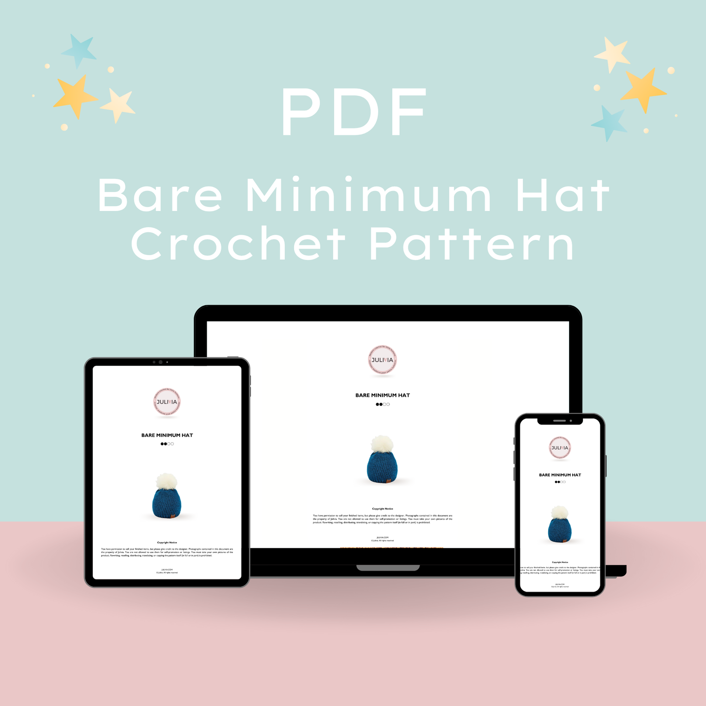 Crochet Bare Minimum Hat and Cowl Pattern Bundle