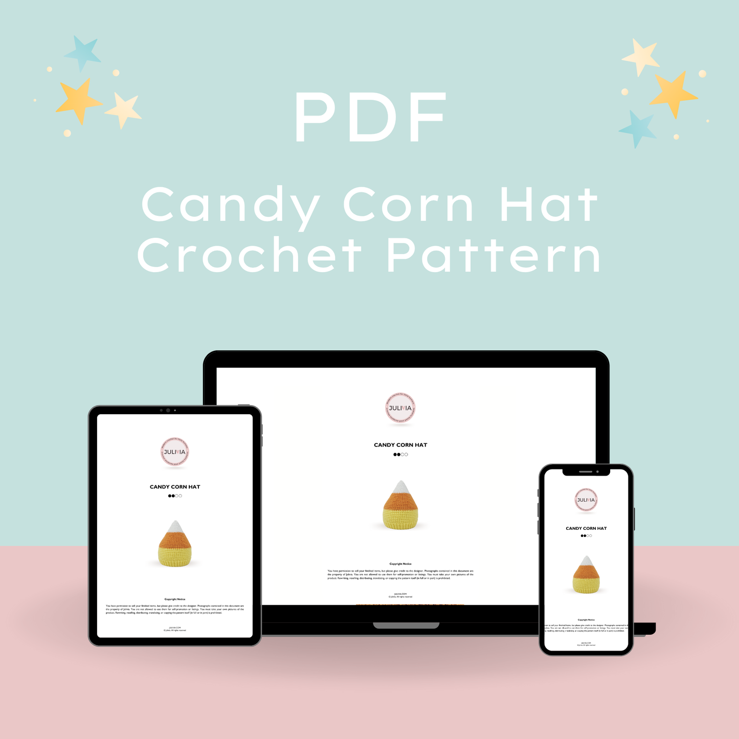 Crochet Candy Corn Hat Pattern