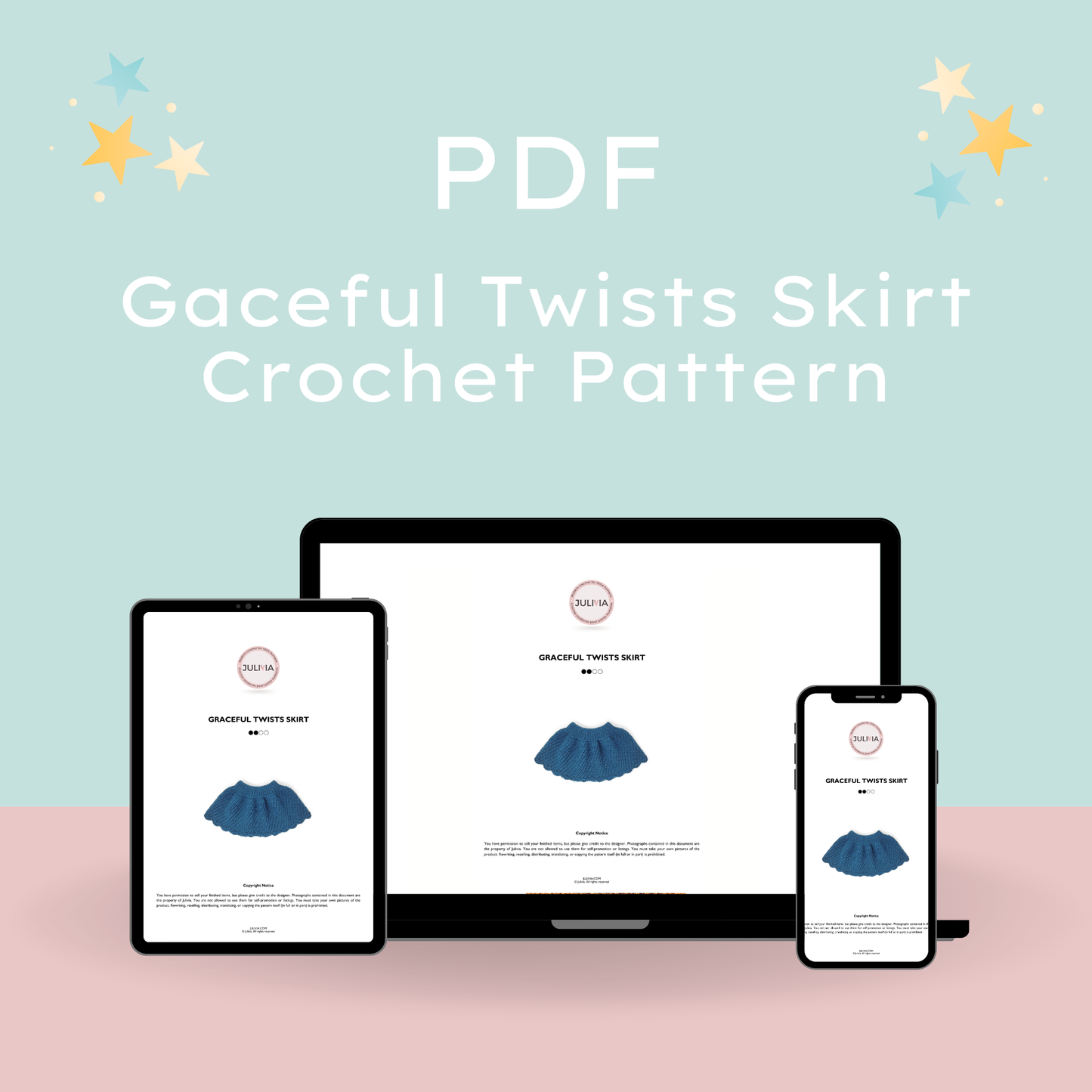 Crochet Graceful Twists Skirt Pattern