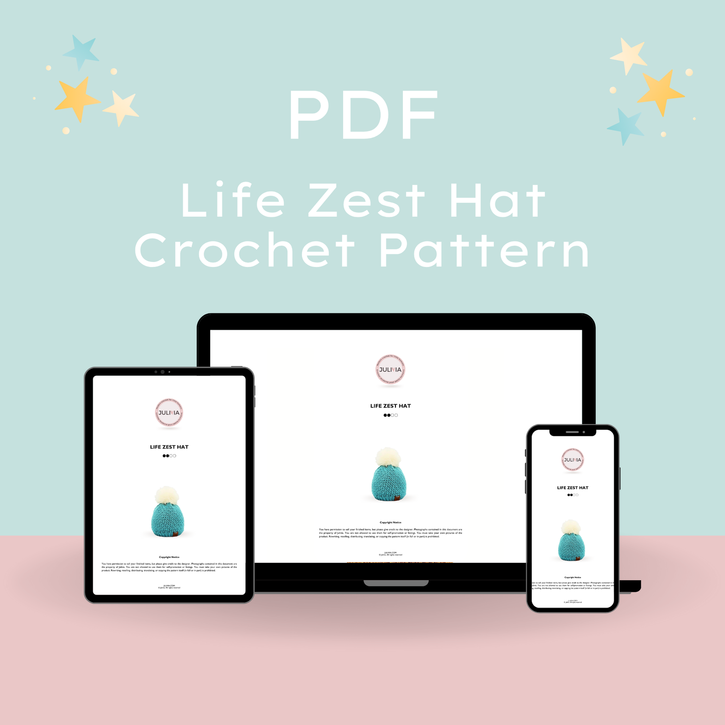 Crochet Life Zest Hat and Cowl Pattern Bundle