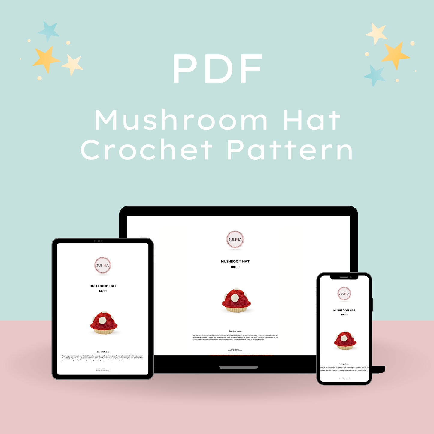 Crochet Mushroom Hat Pattern