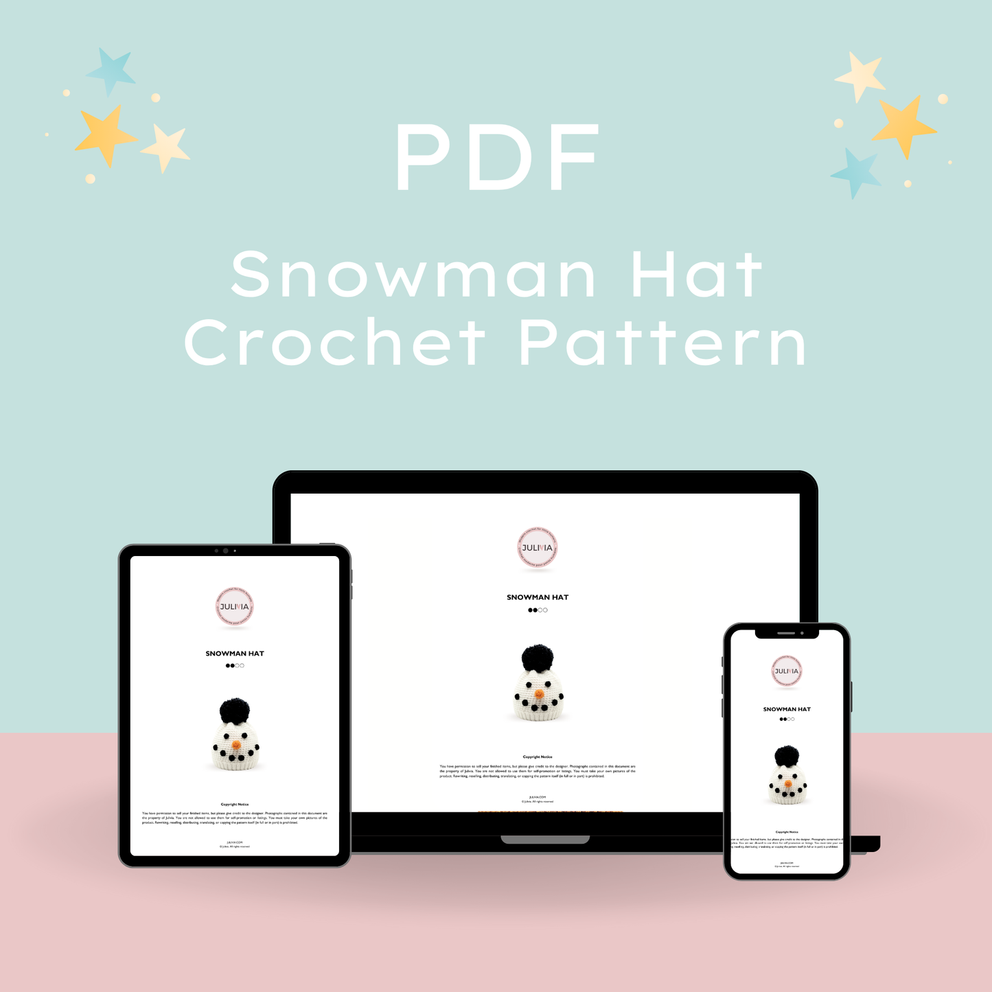 Crochet Snowman Hat Pattern