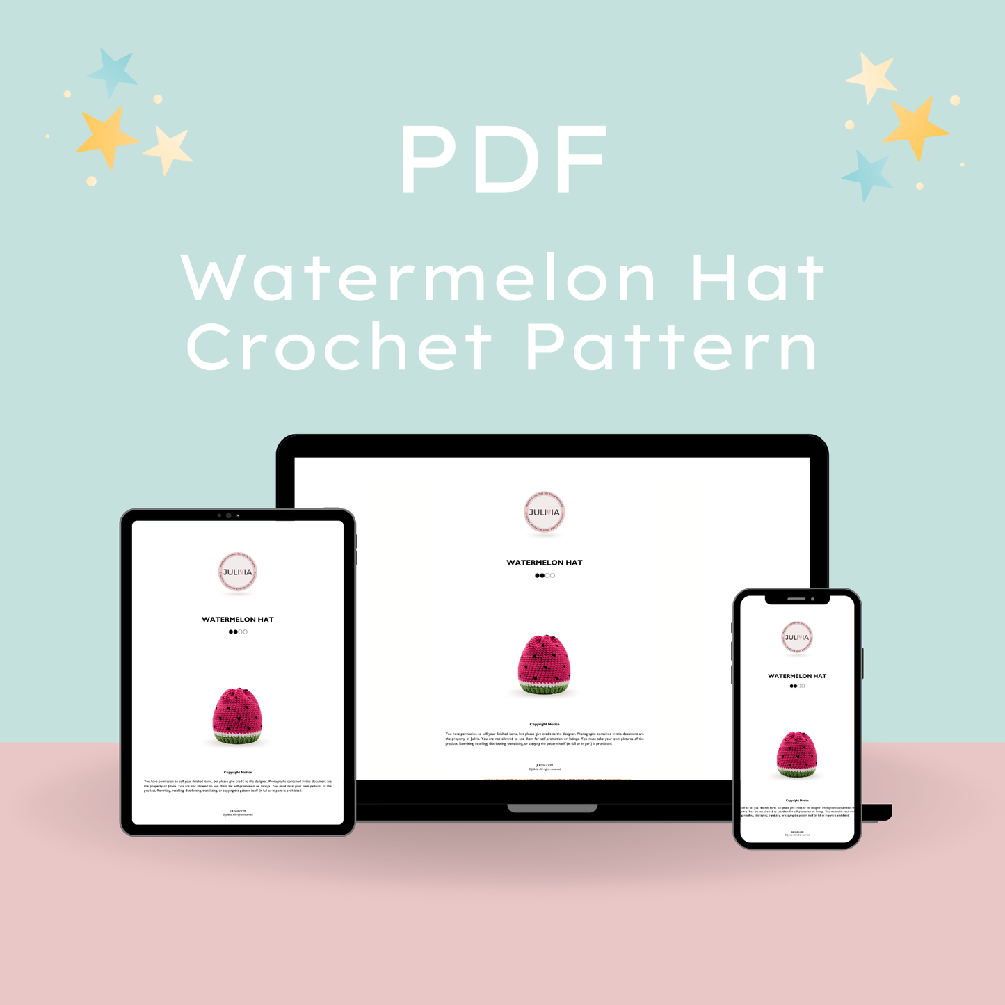 Crochet Watermelon Hat Pattern