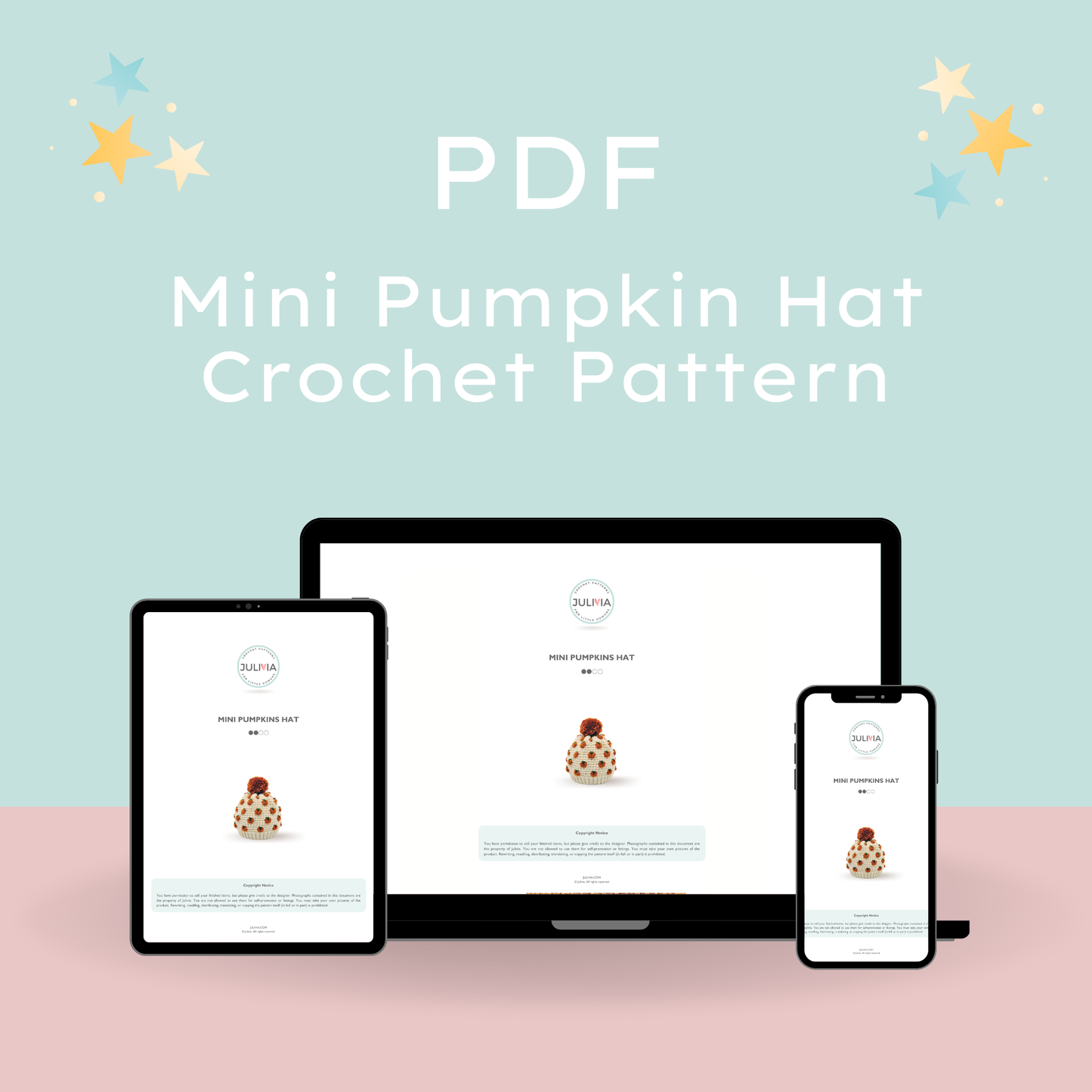 Crochet Mini Pumpkin Hat Pattern