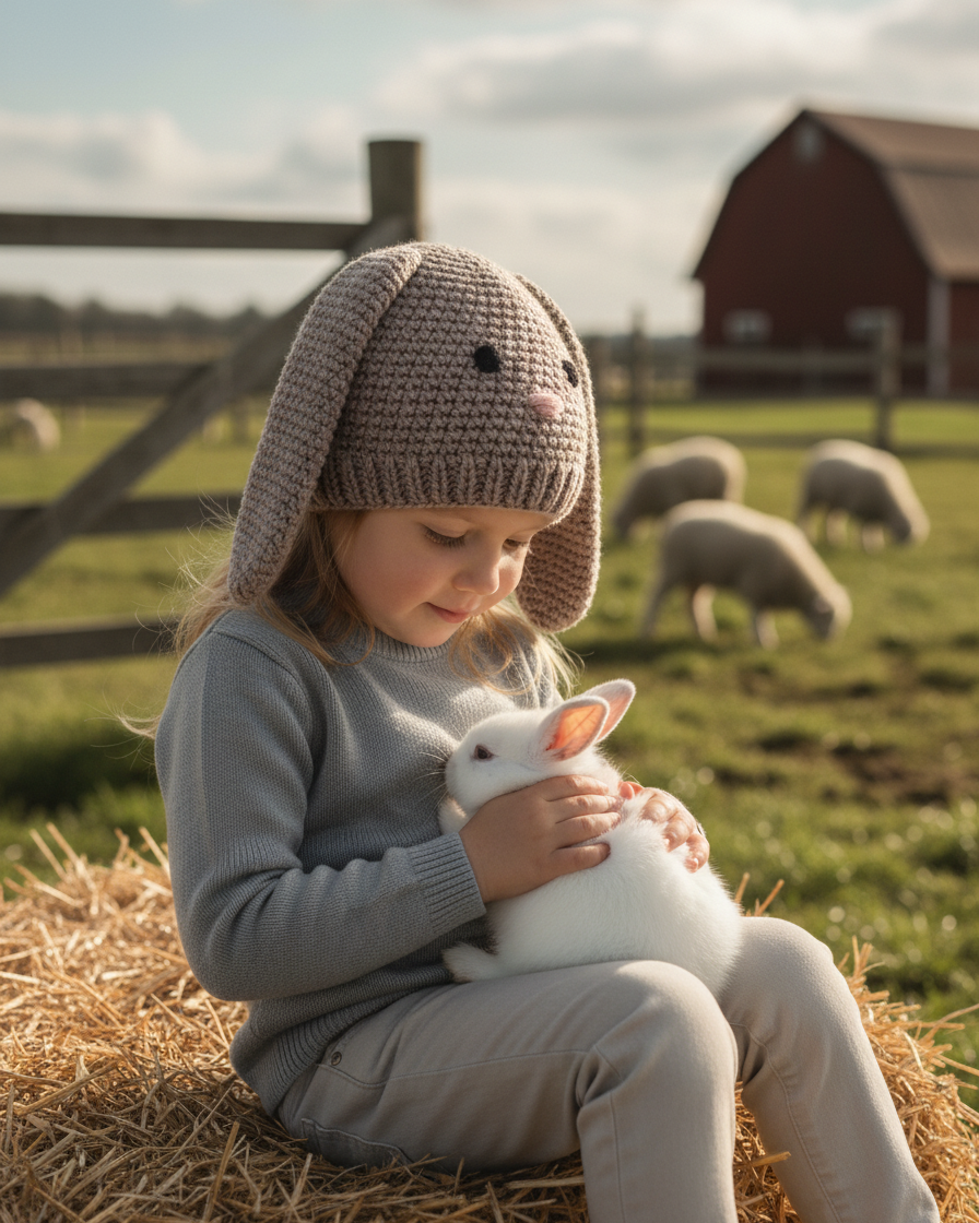 Crochet Bunny  Hat Pattern