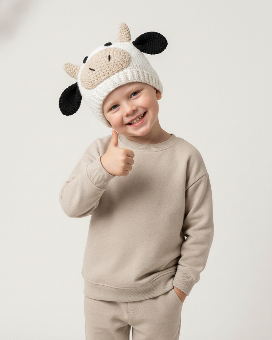 Crochet Cow Hat Pattern