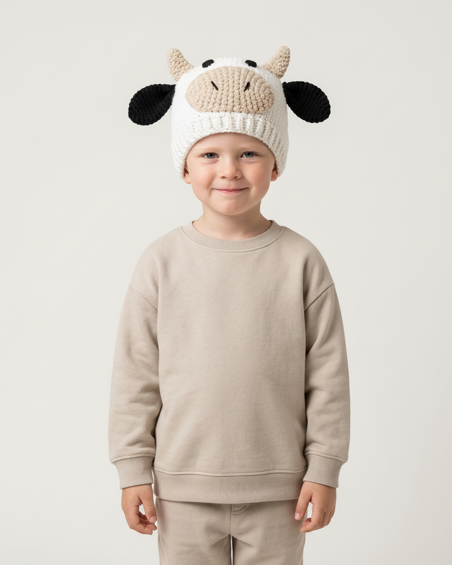 Crochet Cow Hat Pattern