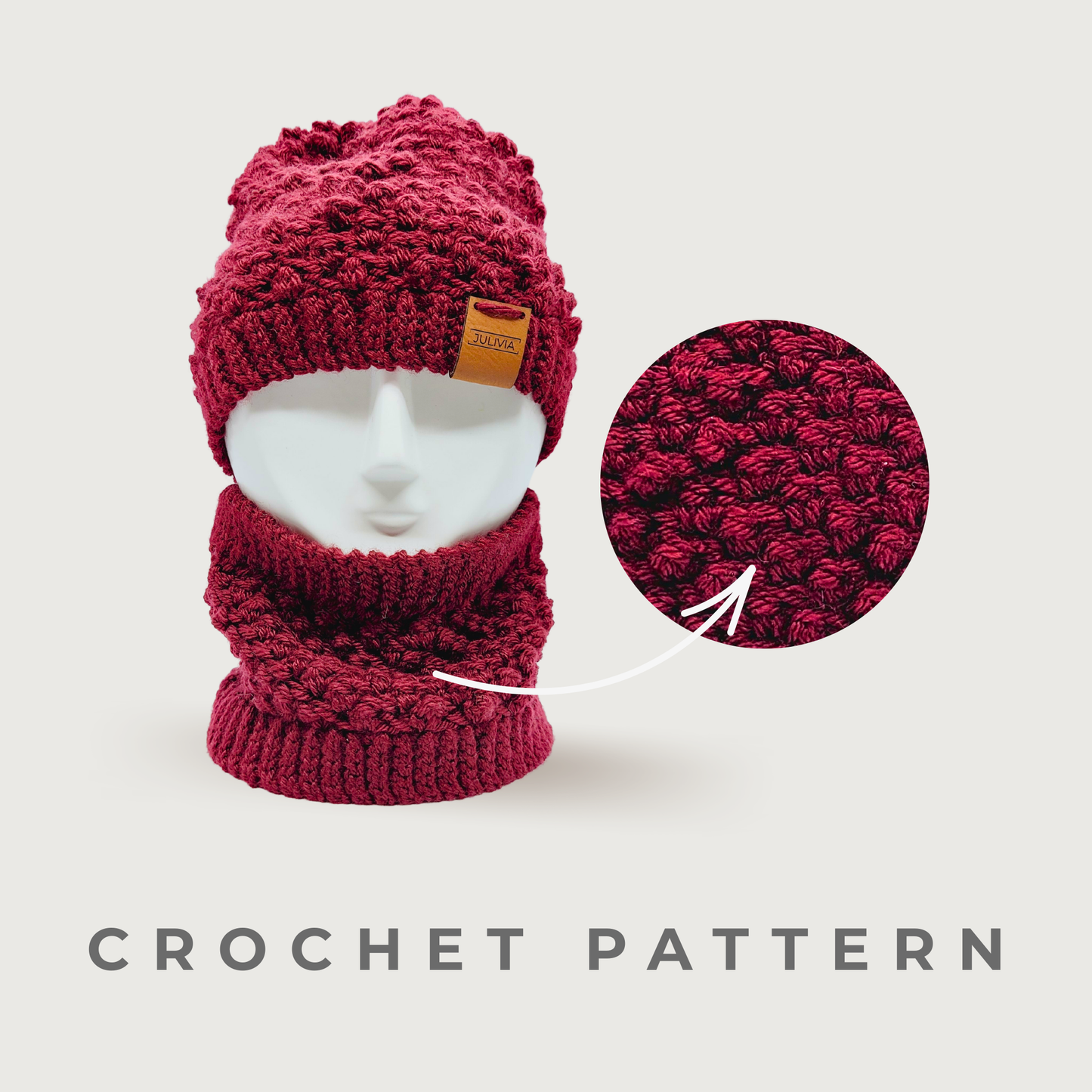 Crochet Charming Berries Hat and Cowl Pattern Bundle