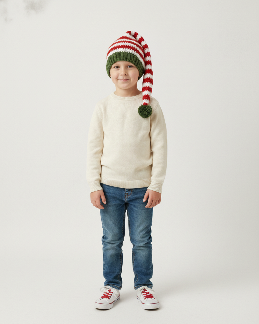 Crochet Festive Stripes Hat Pattern