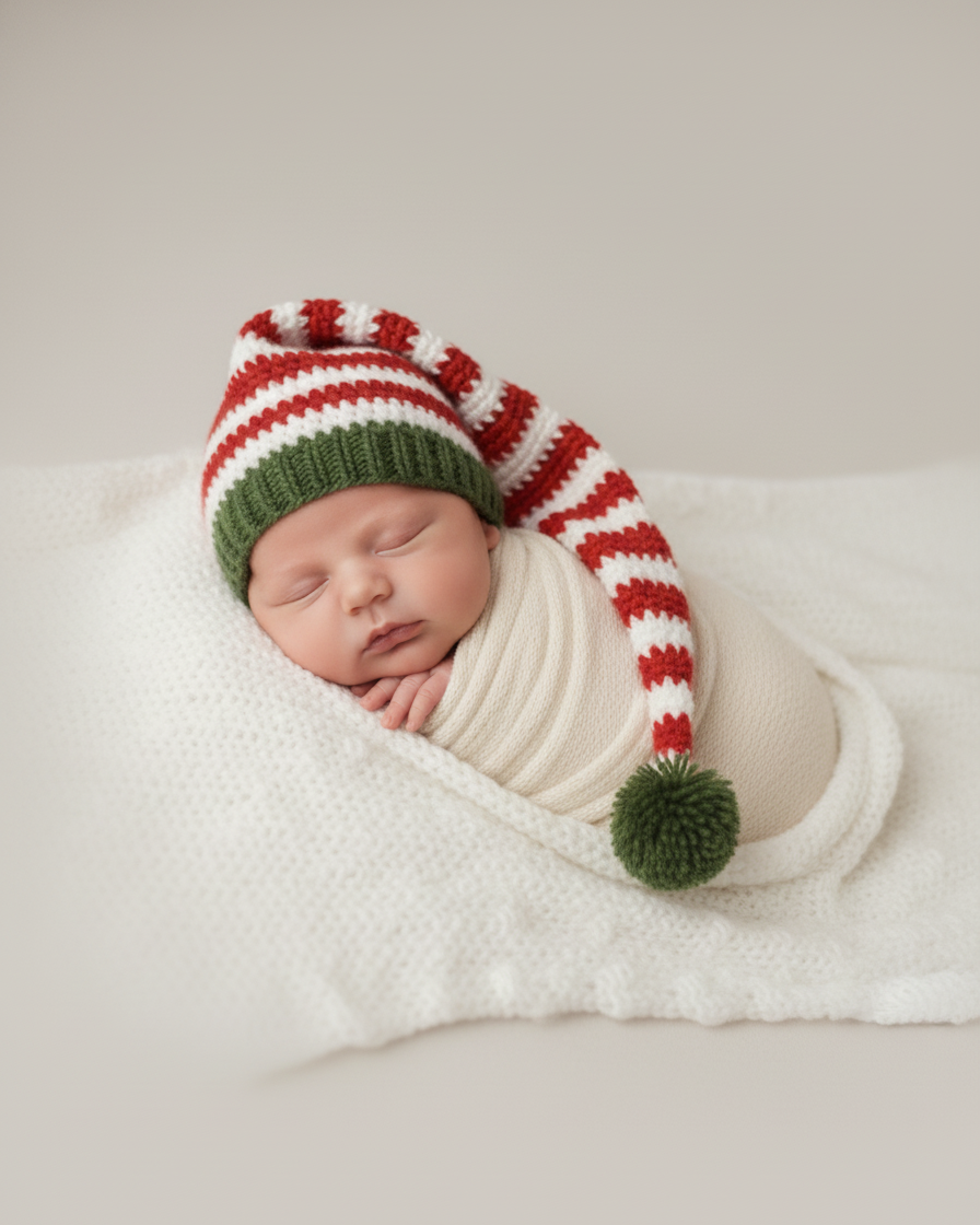 Crochet Festive Stripes Hat Pattern