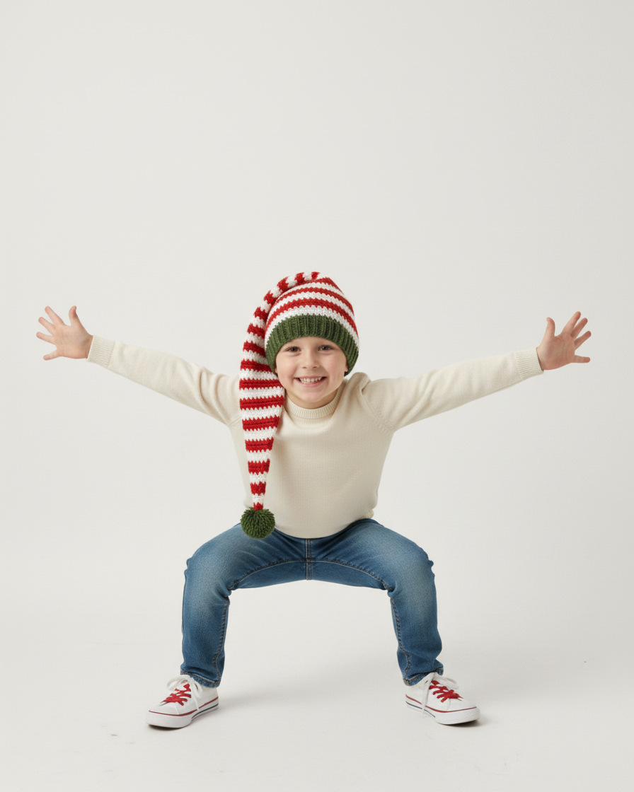 Crochet Festive Stripes Hat Pattern