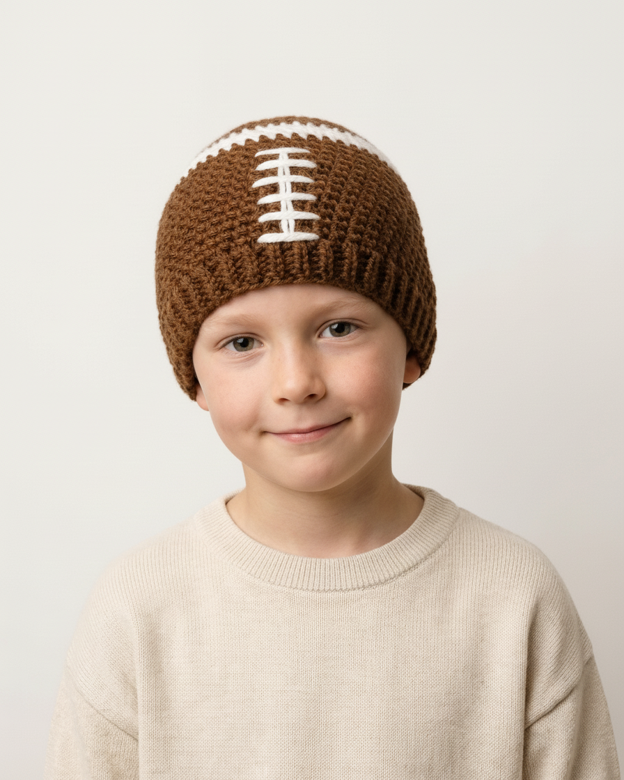 Crochet Football Hat Pattern