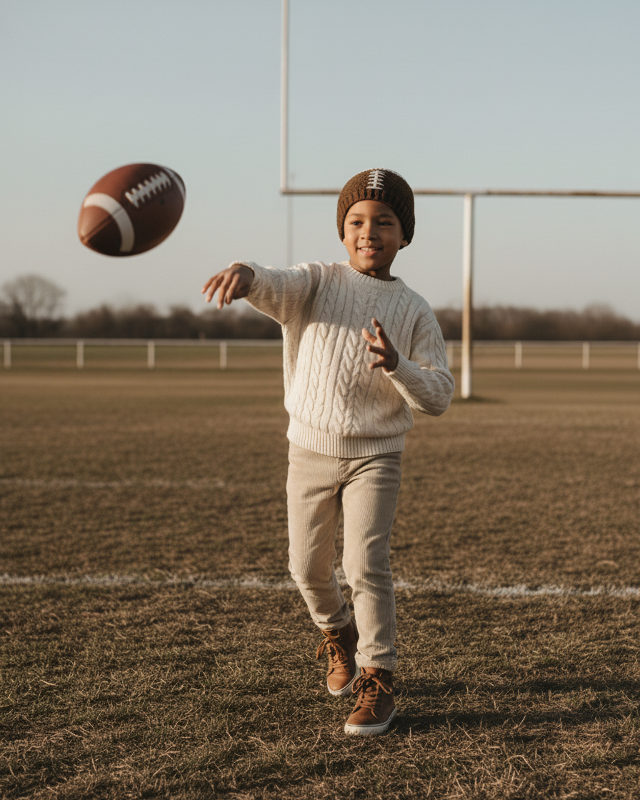 Crochet Football Hat Pattern