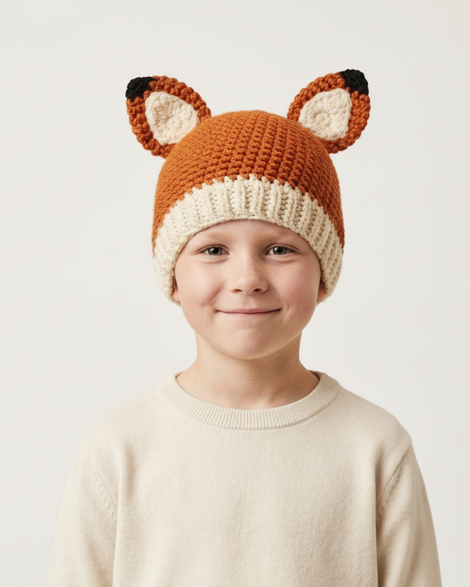 Crochet Fox Hat Pattern