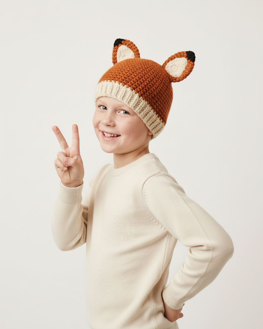 Crochet Fox Hat Pattern