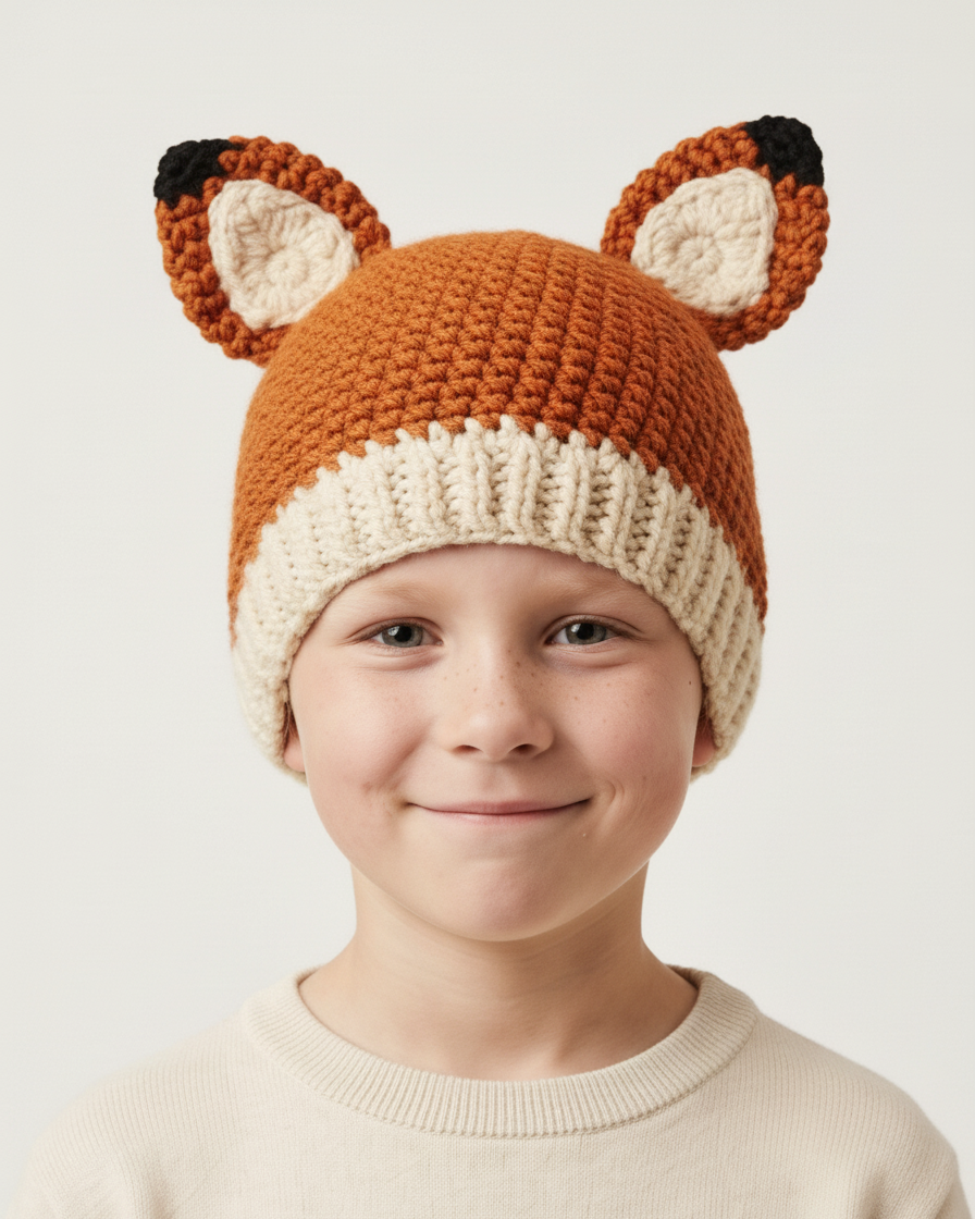 Crochet Fox Hat Pattern