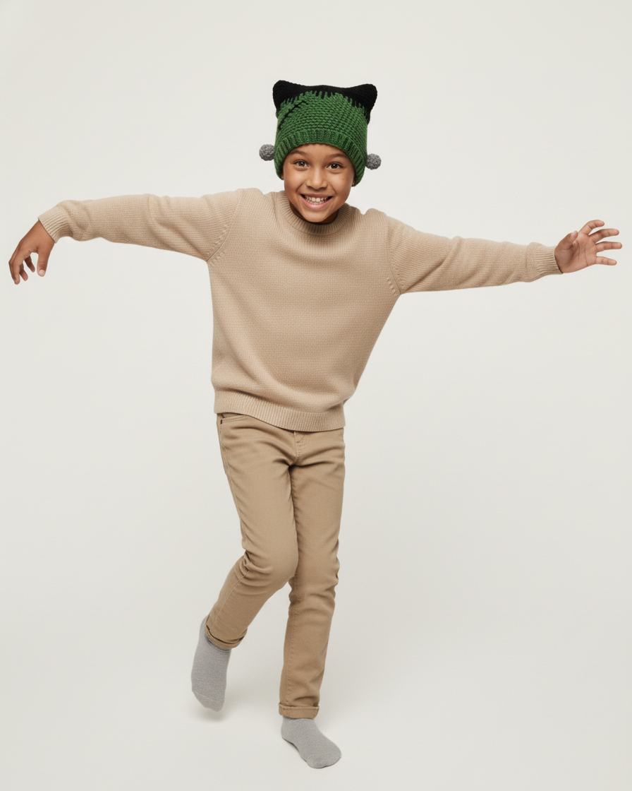 Crochet Frankenstein's Monster Hat Pattern