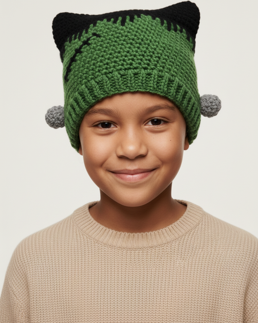 Crochet Frankenstein's Monster Hat Pattern
