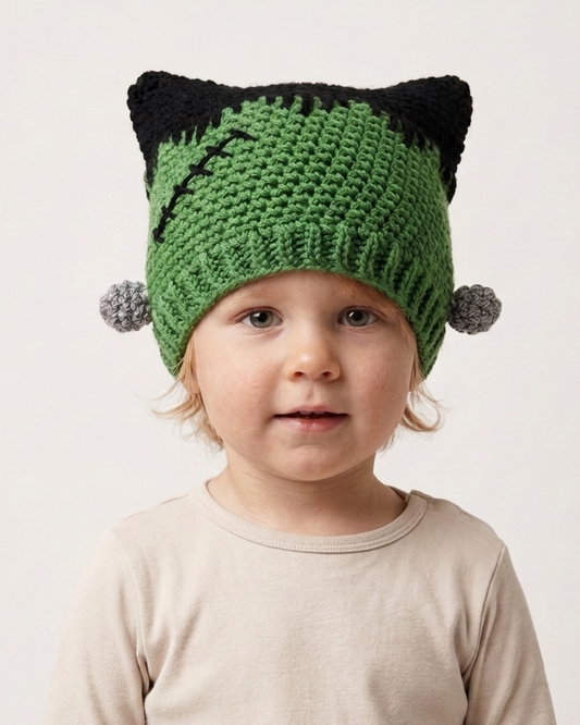 Crochet Frankenstein's Monster Hat Pattern