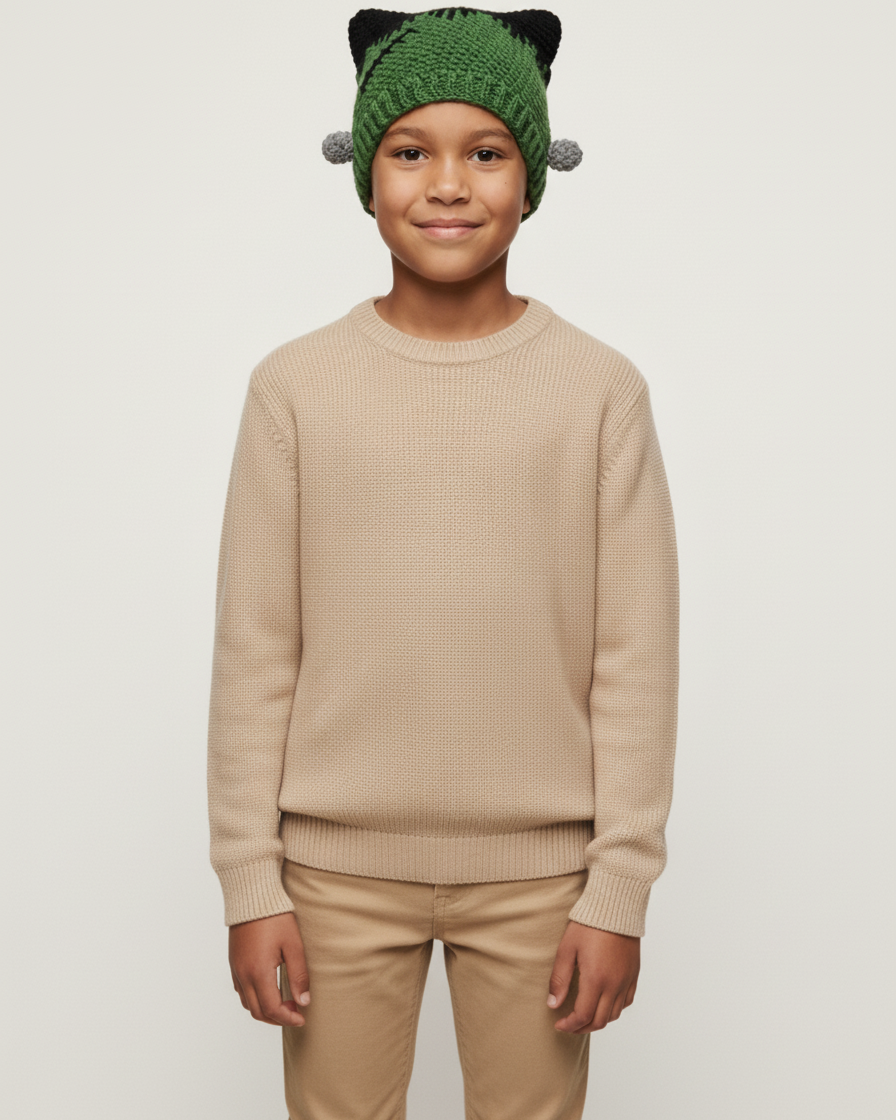 Crochet Frankenstein's Monster Hat Pattern