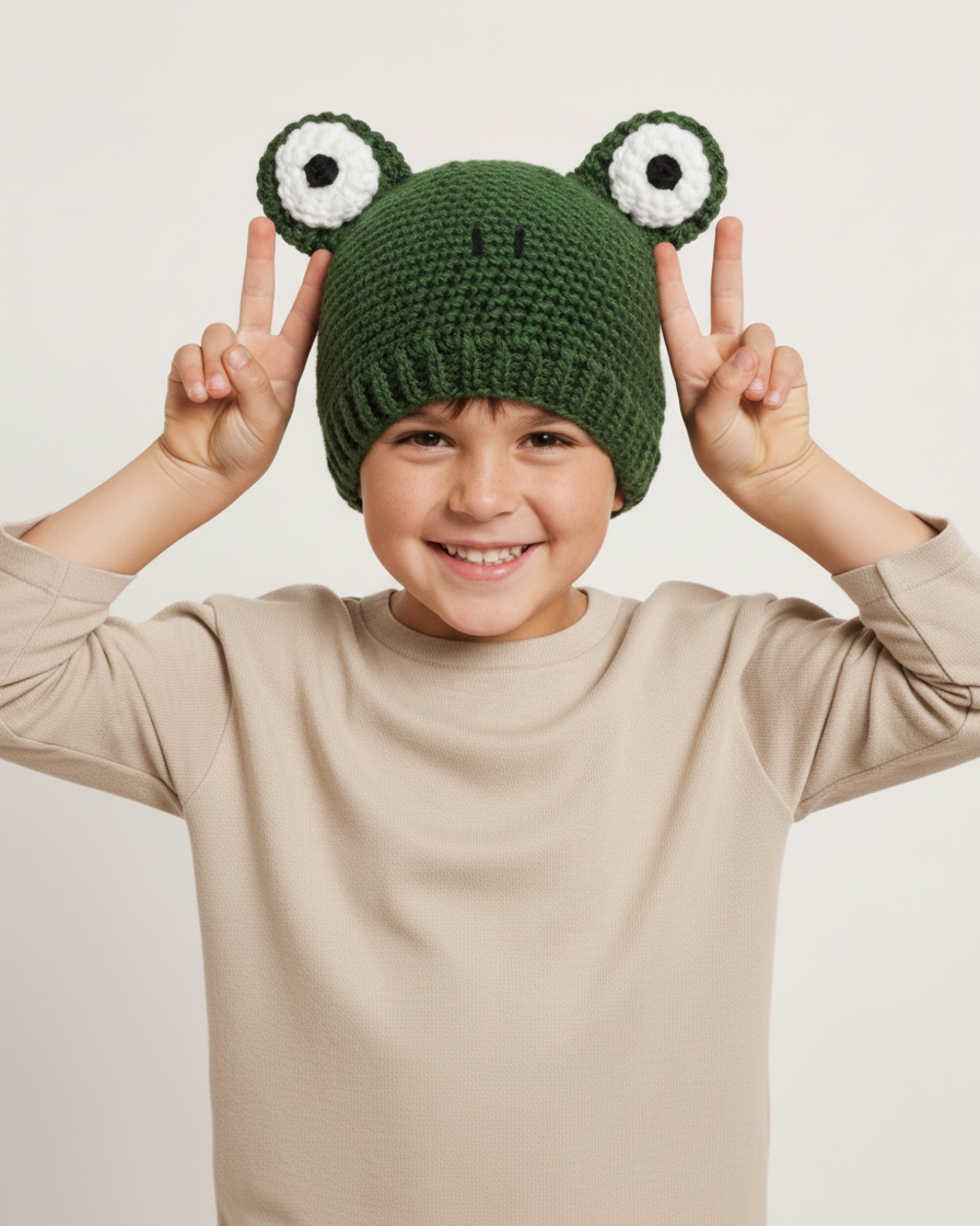 Crochet Frog Hat Pattern