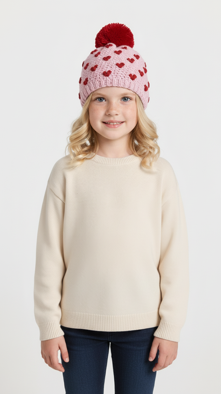 Crochet Heart Hat Pattern