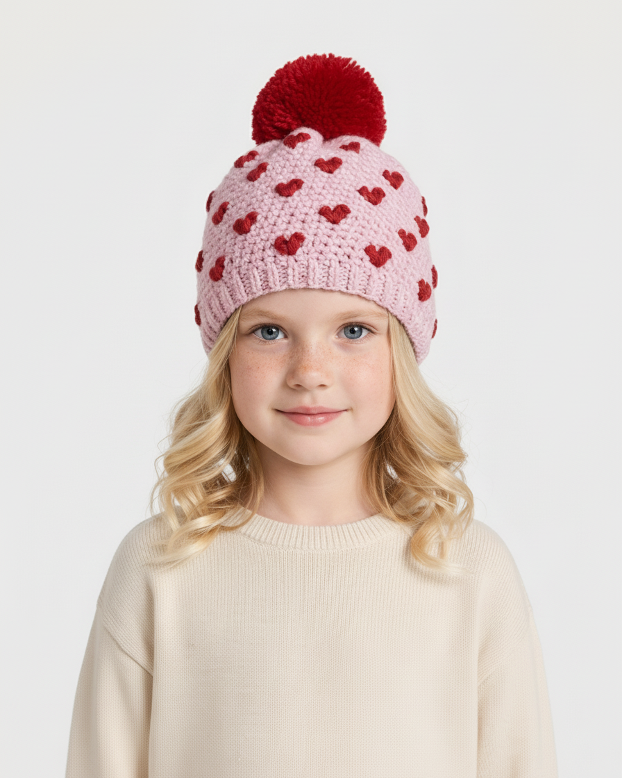 Crochet Heart Hat Pattern