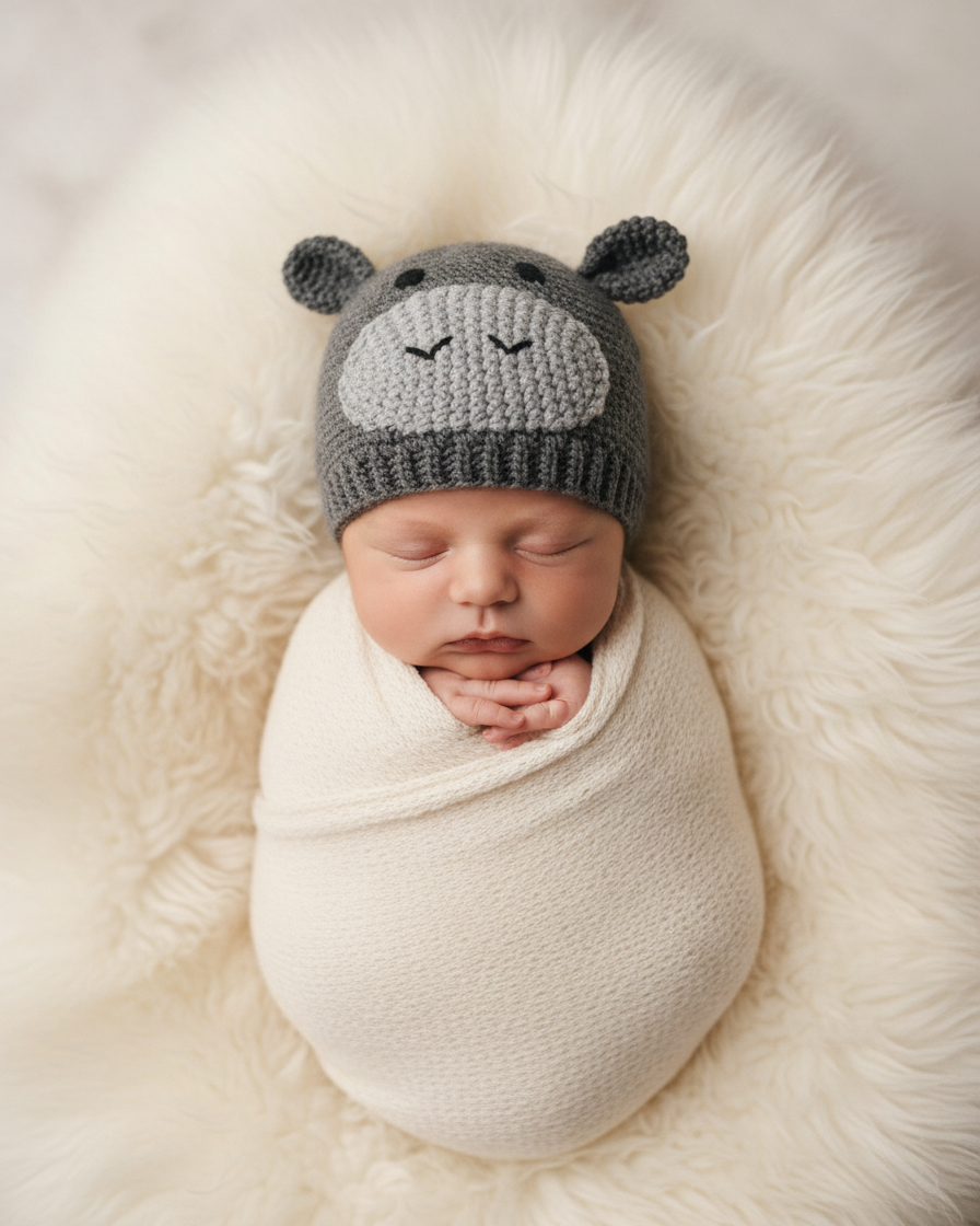 Crochet Hippo Hat Pattern