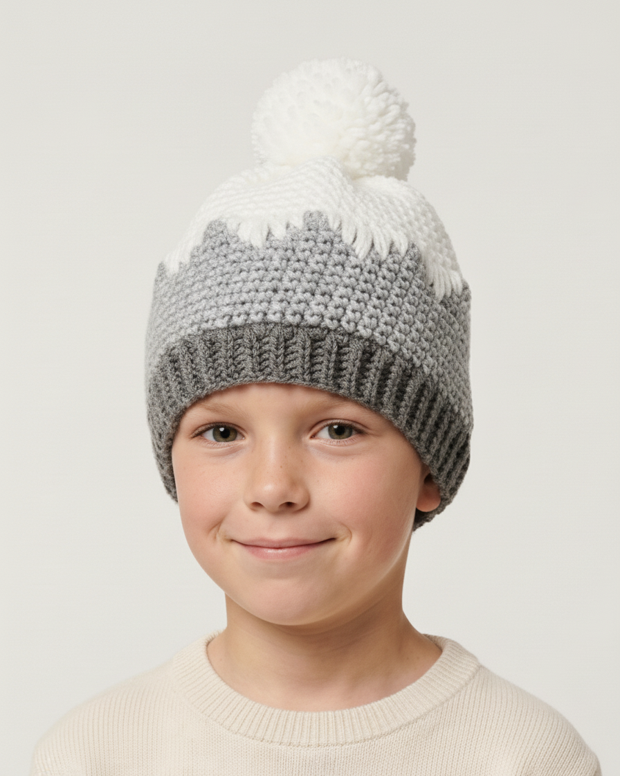 Crochet Icy Mountain Hat Pattern