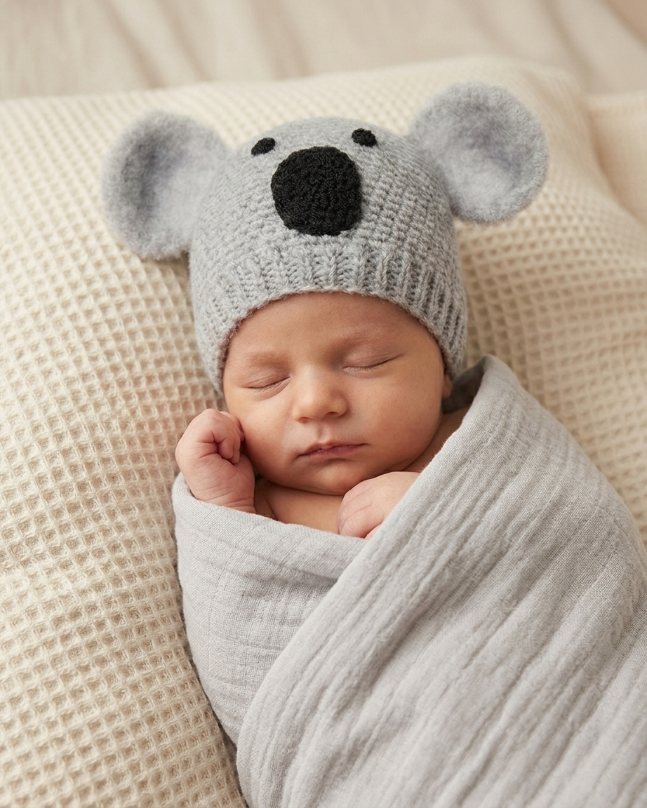 Crochet Koala Hat Pattern