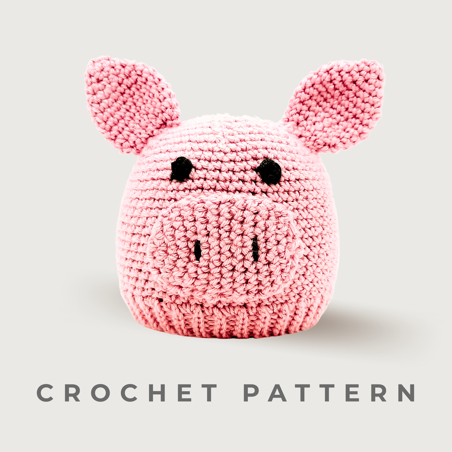 Crochet Pig Hat Pattern
