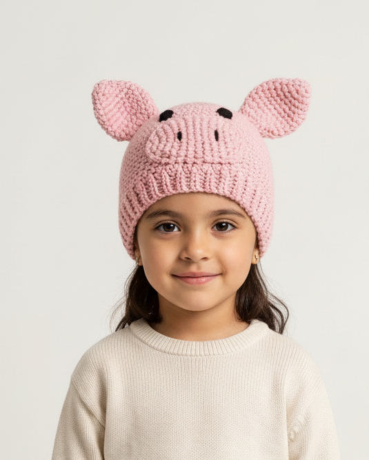 Crochet Pig Hat Pattern