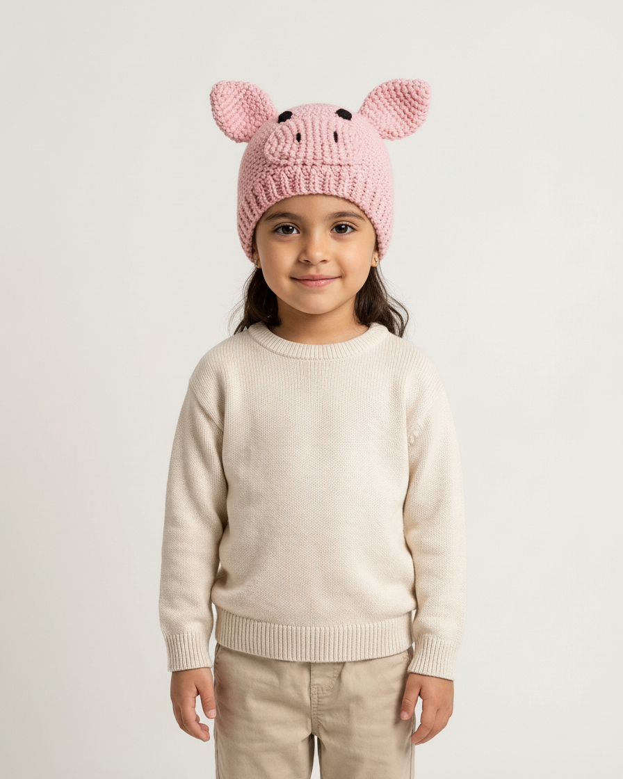 Crochet Pig Hat Pattern