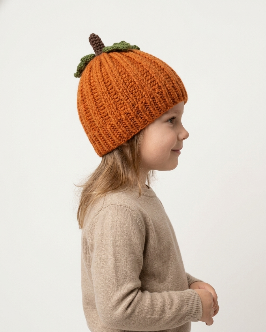 Crochet Ribbed Pumpkin Hat Pattern