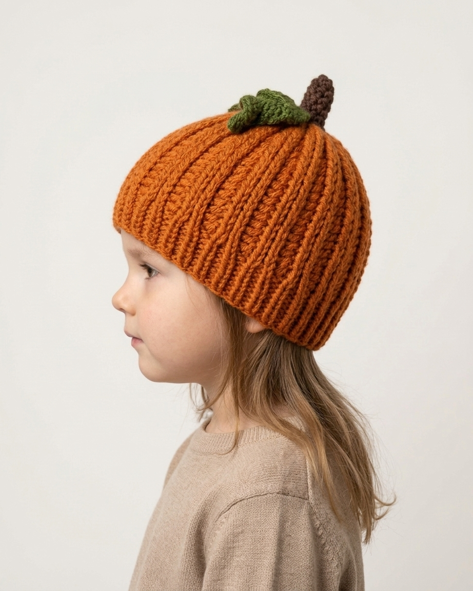 Crochet Ribbed Pumpkin Hat Pattern