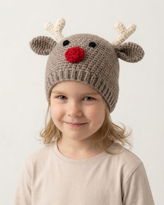 Crochet Reindeer Hat Pattern