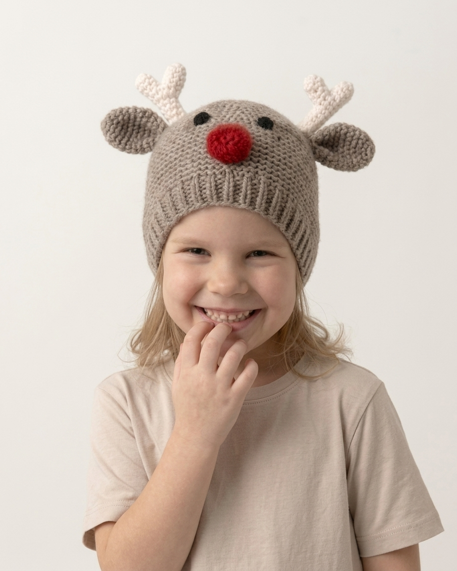 Crochet Reindeer Hat Pattern