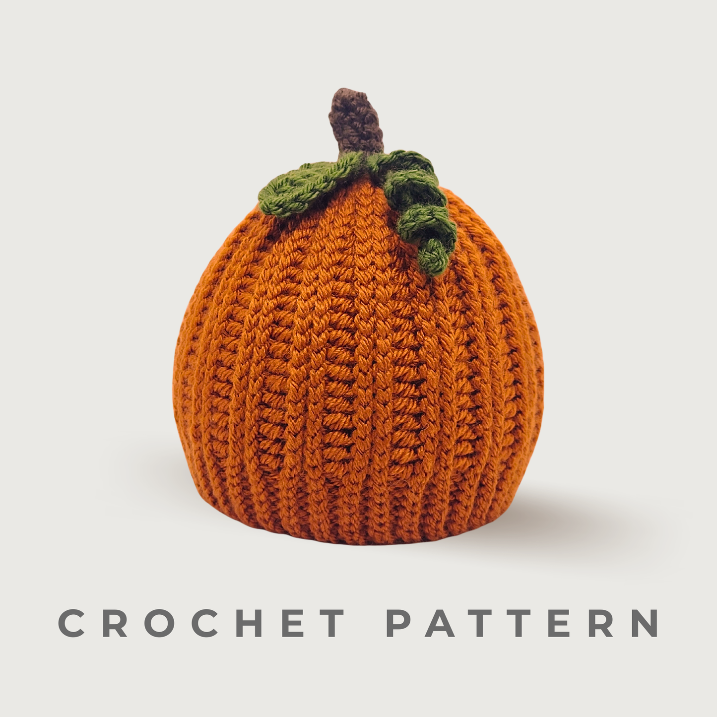 Crochet Ribbed Pumpkin Hat Pattern