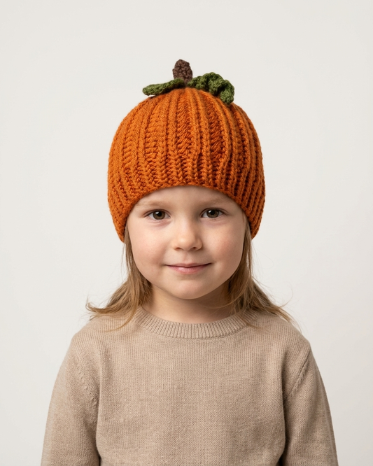 Crochet Ribbed Pumpkin Hat Pattern