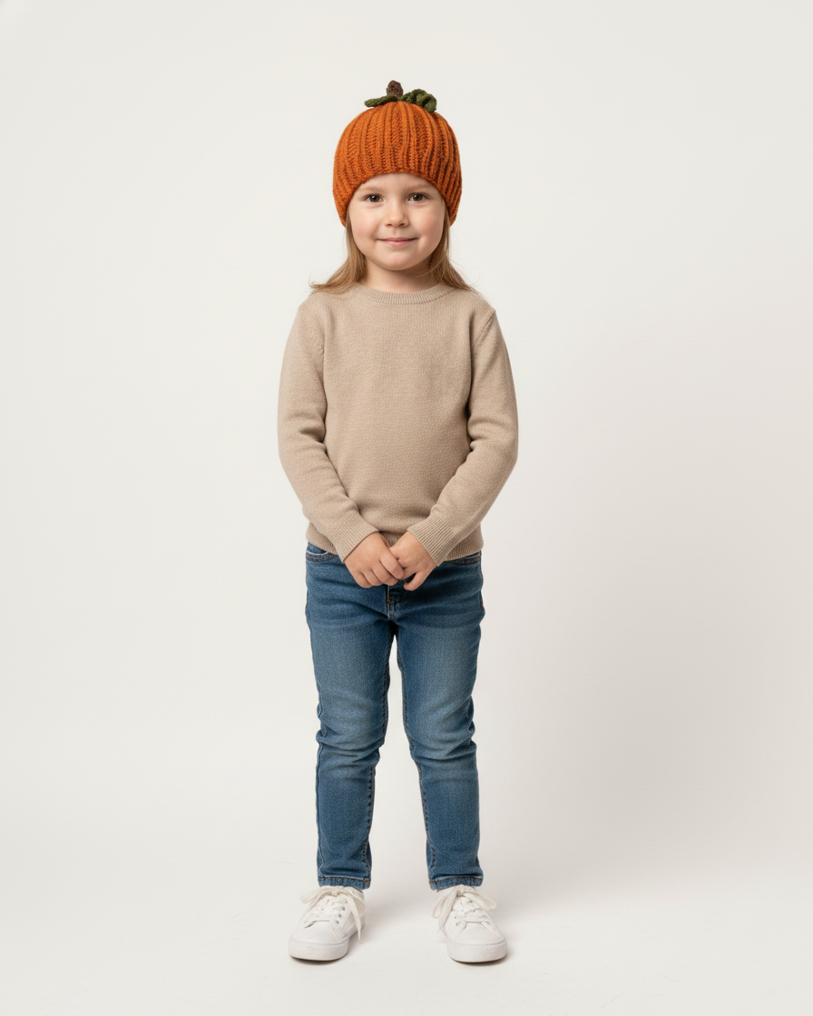 Crochet Ribbed Pumpkin Hat Pattern