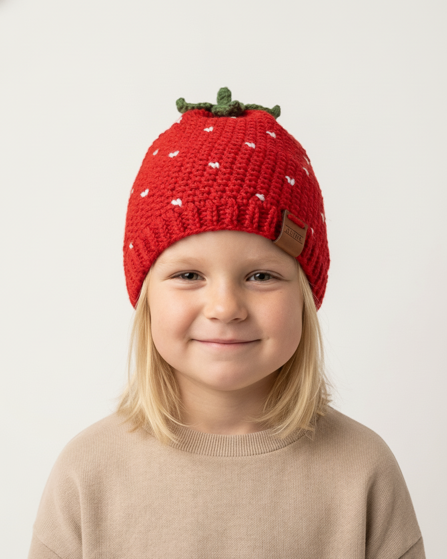 Crochet Strawberry Hat Pattern