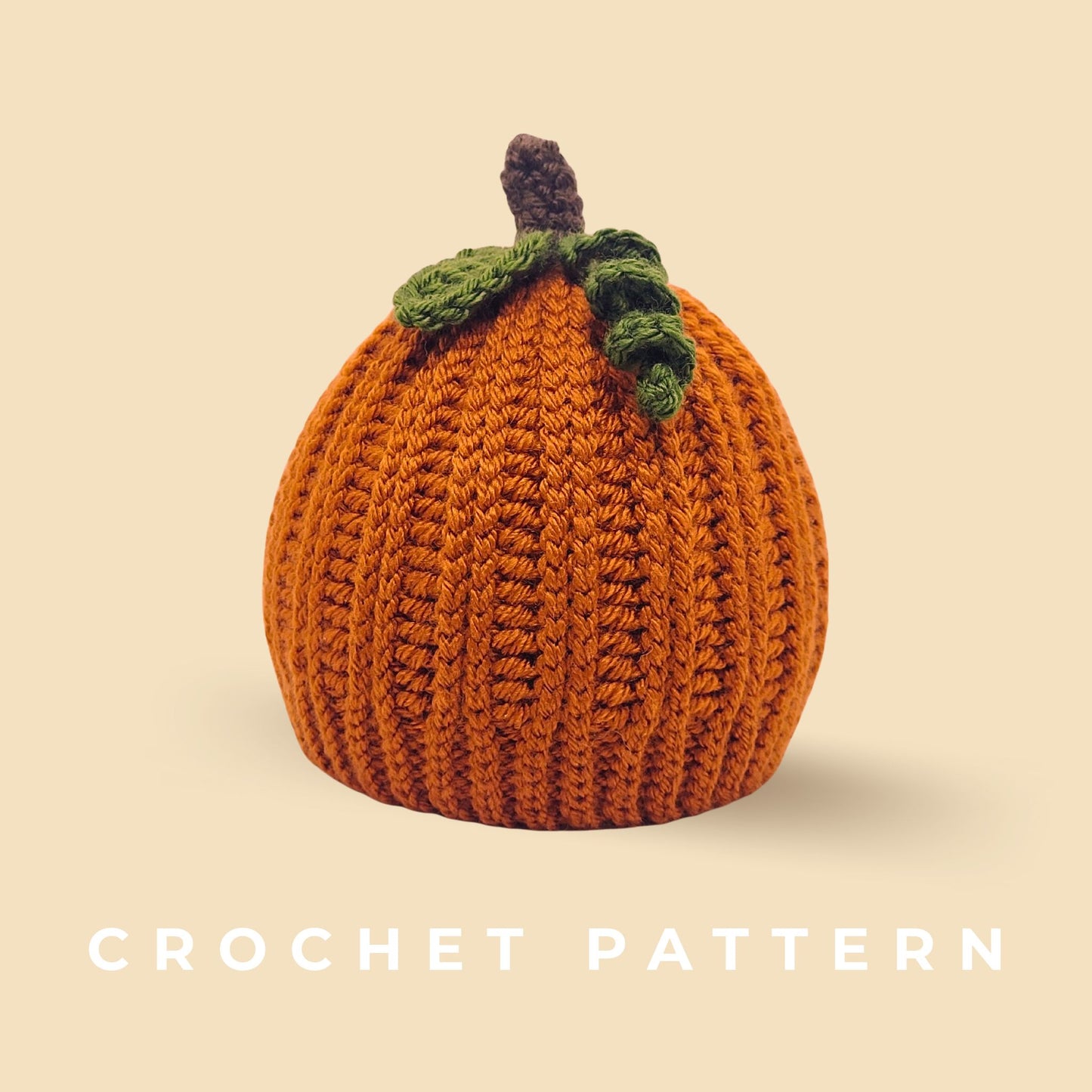 Crochet Ribbed Pumpkin Hat Pattern