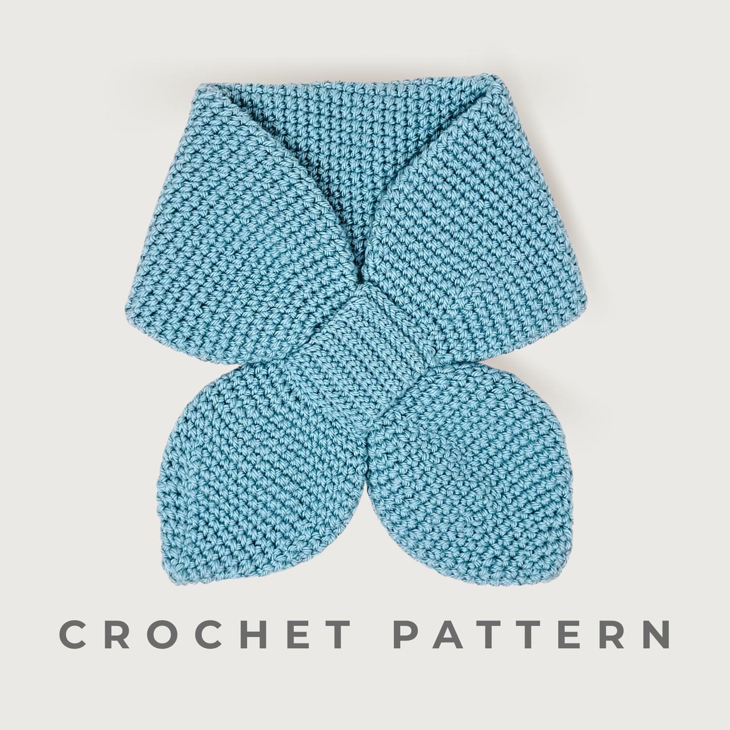 Crochet Bare Minimum Keyhole Scarf Pattern