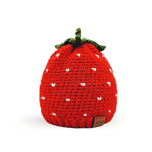 Patron tuque de fraise au crochet